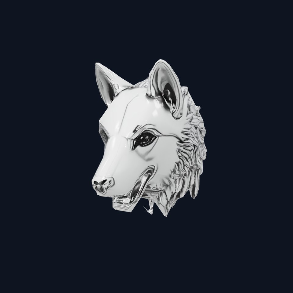 Silver Wolf Bust model pack